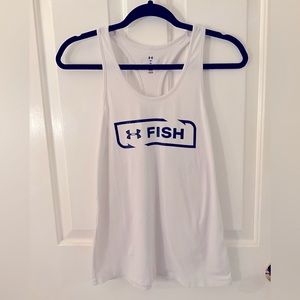 White under armour workout top